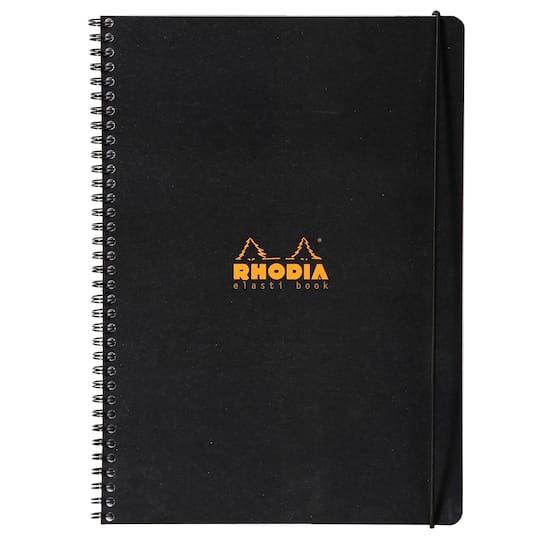 Rhodia&#xAE; Black Elasti Book, 9&#x22; x 11.75&#x22;